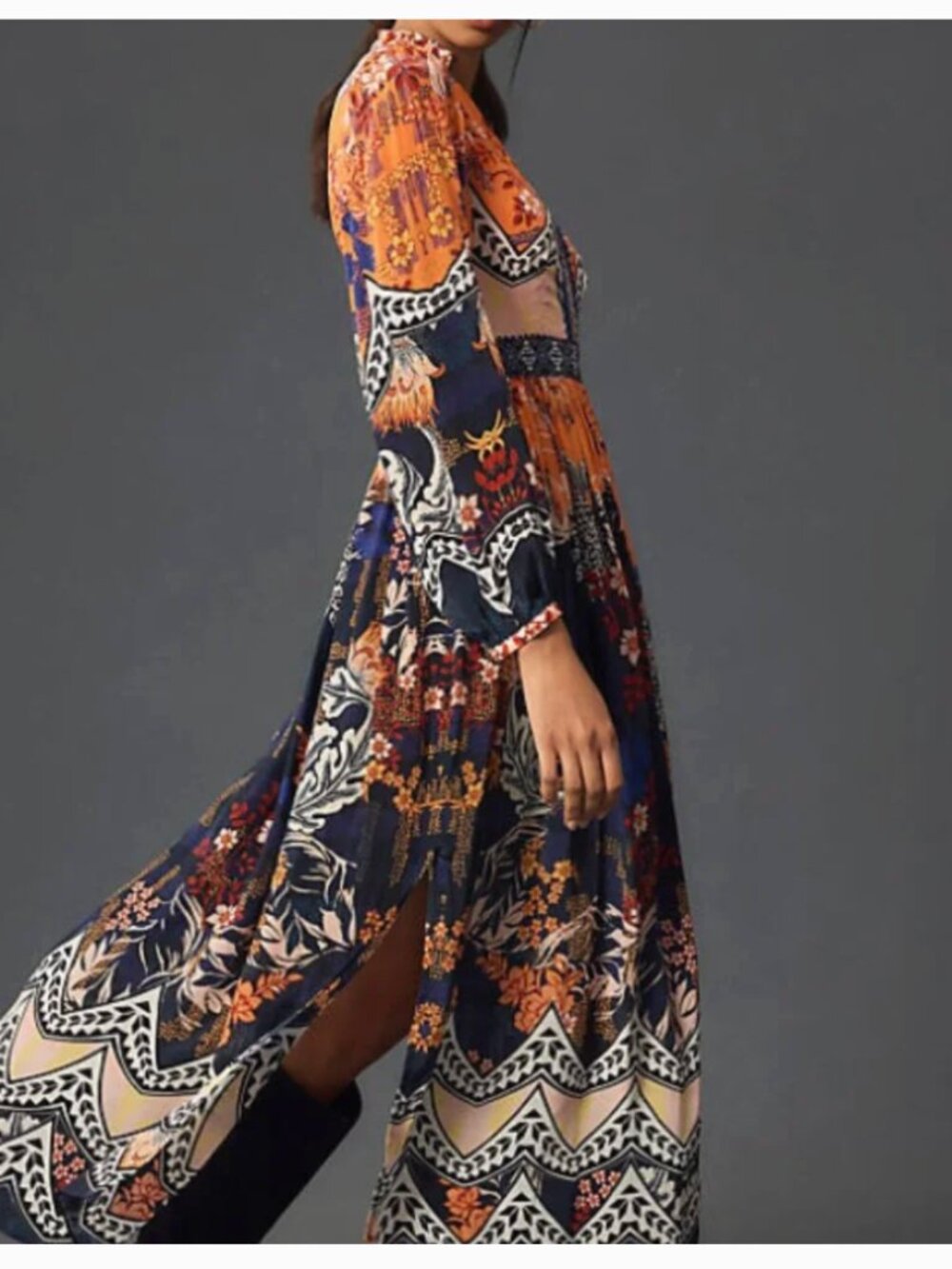 Bhanuni by Jyoti Patterned Maxi Dress Size 2 - Picture 9 of 9